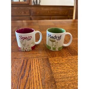Starbucks espresso mugs set of two Spain and Madrid